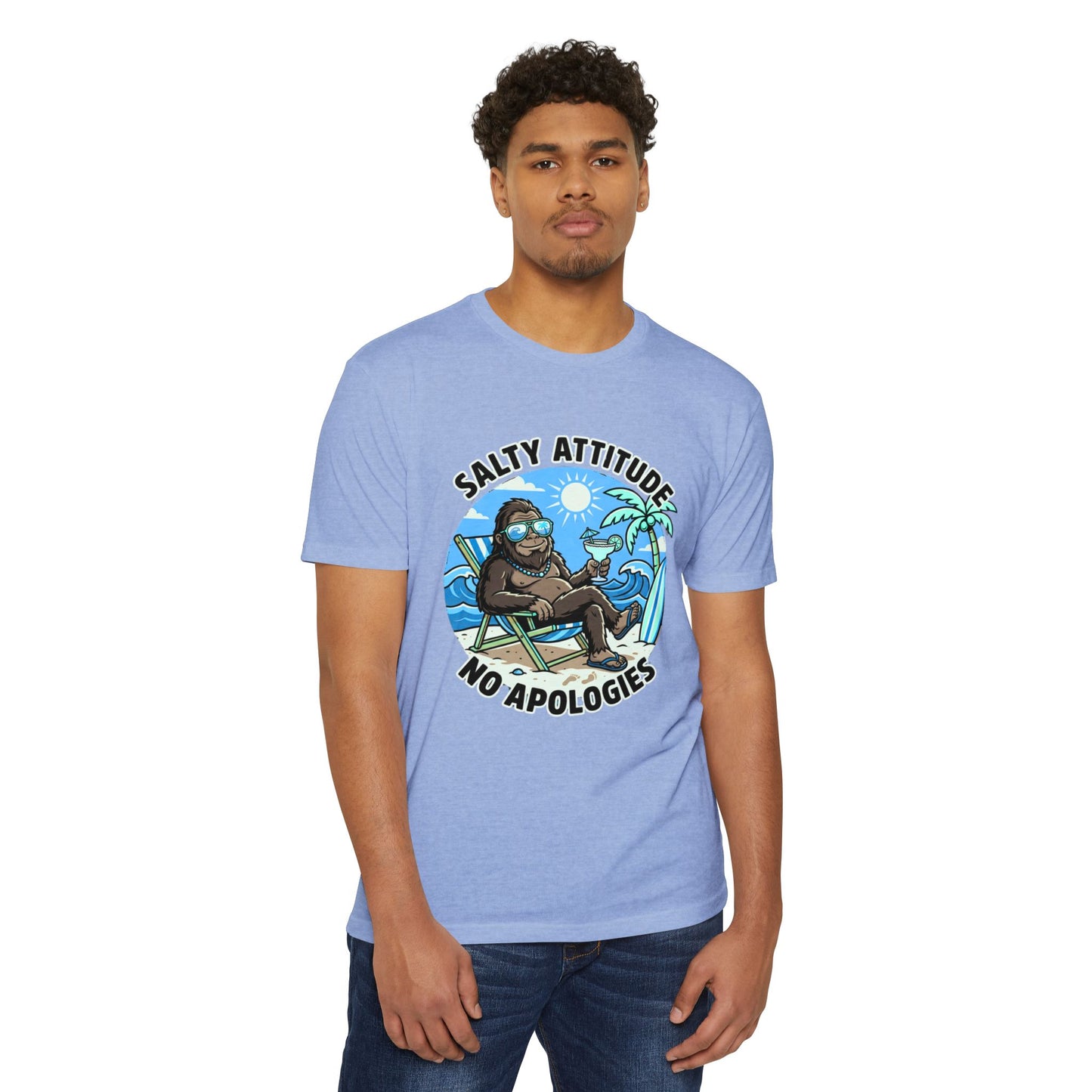 Big Foot — "Salty Attitude, No Apologies" Beach Graphic Tee