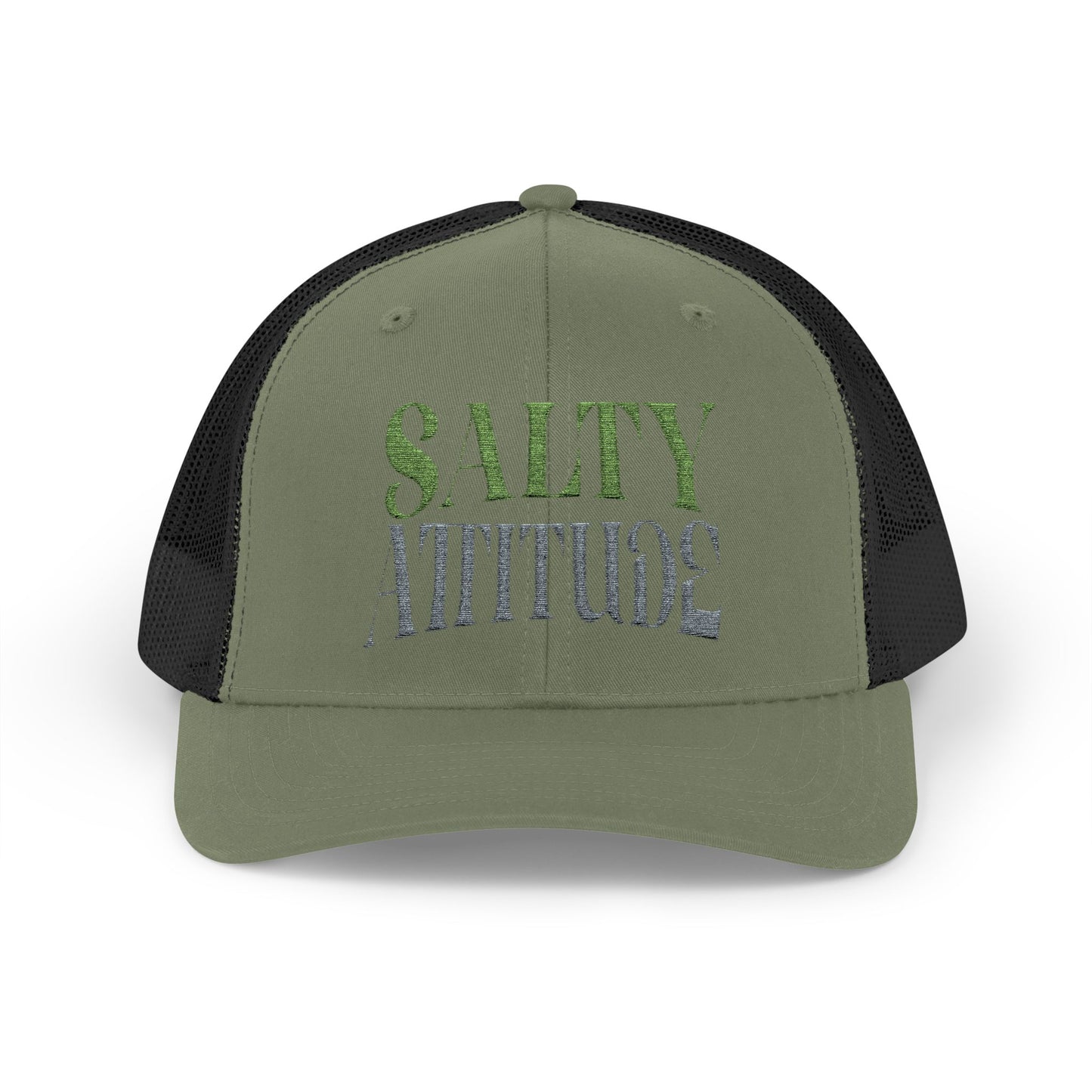 Salty Attitude Snapback Trucker Cap — Beachy, Sassy Mesh Hat for Coastal Lovers