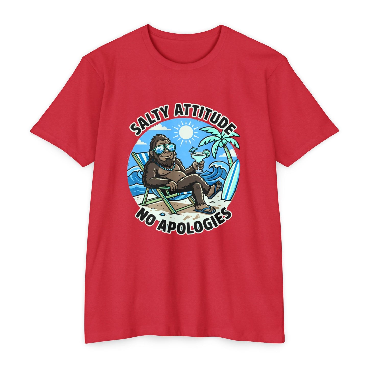 Big Foot — "Salty Attitude, No Apologies" Beach Graphic Tee