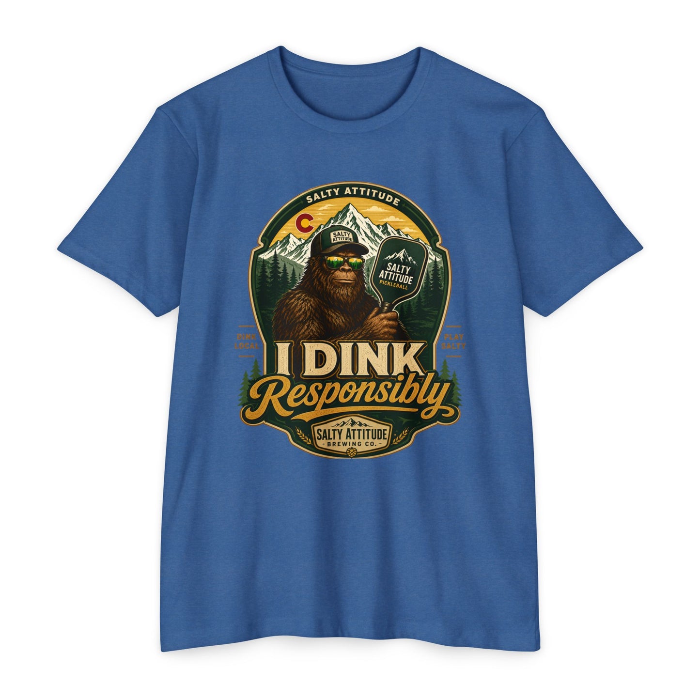 I Dink Responsibly T-Shirt — Funny Salty Attitude Pickleball Graphic Tee