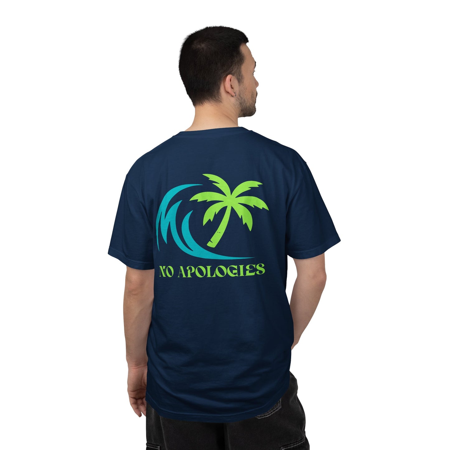 No Apologies Palm Wave T-shirt | Coastal Vibes Beach Tee