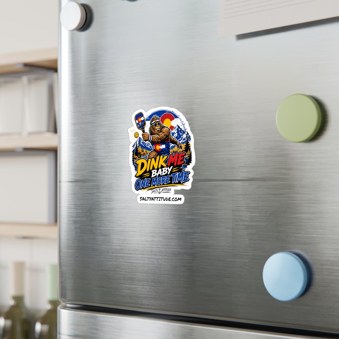 Paddle Sasquatch Sticker — "Dink Me Baby One More Time" Colorado Vinyl Decal