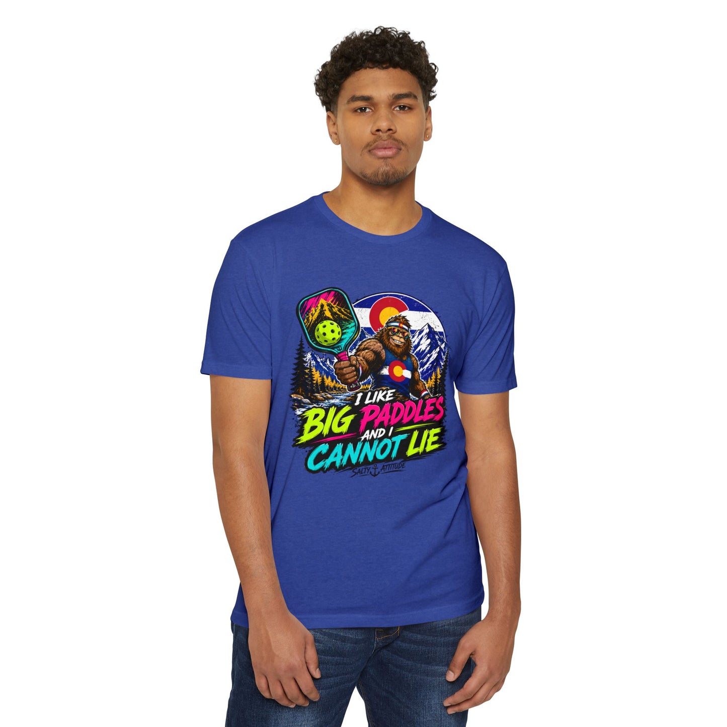 Pickleball T-Shirt — "I Like Big Paddles and I Cannot Lie" Retro Graphic