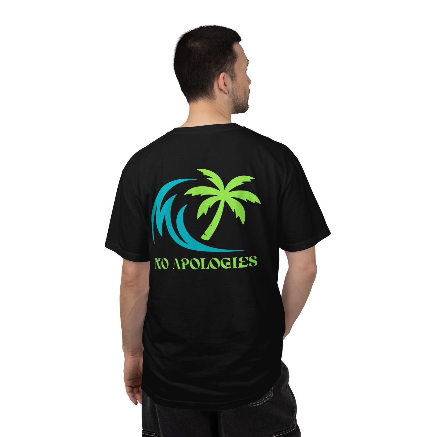 No Apologies Palm Wave T-shirt | Coastal Vibes Beach Tee
