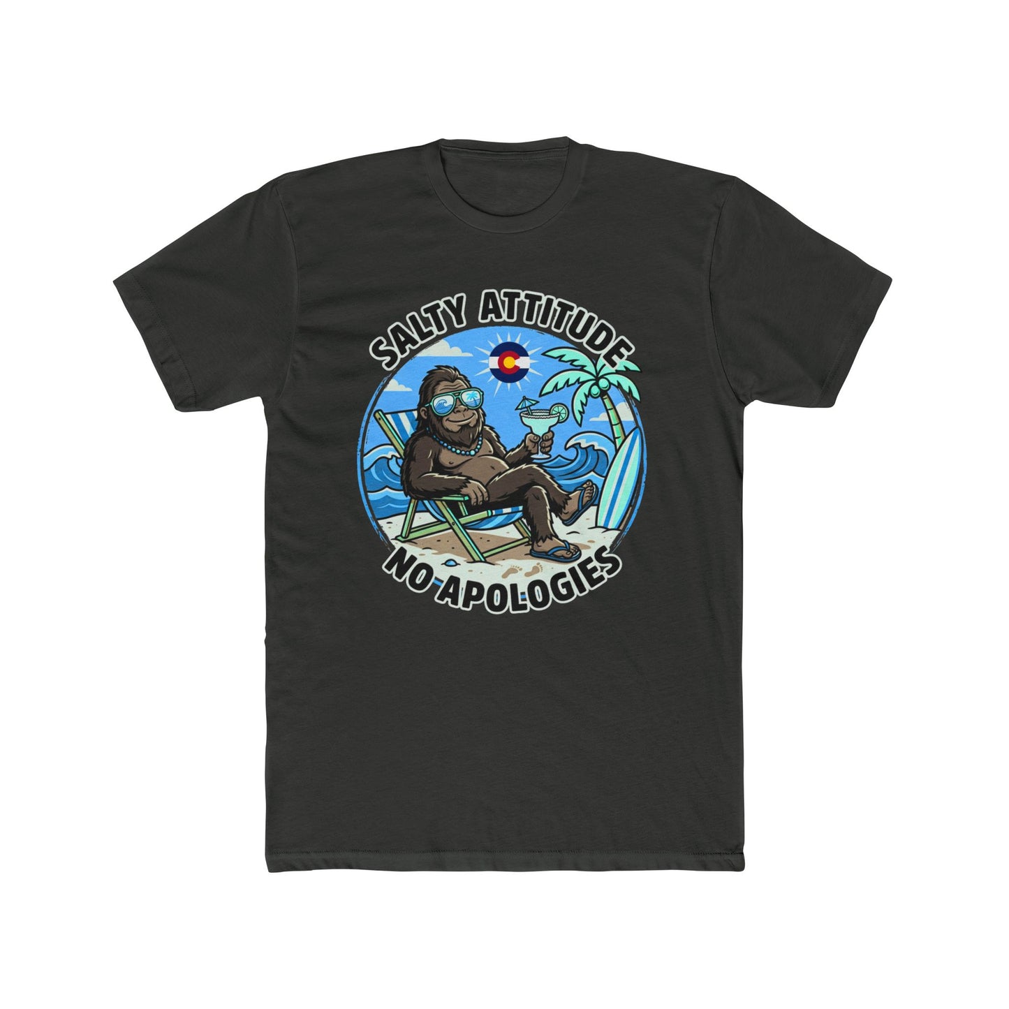 Salty Attitude T-Shirt — 'Salty Attitude No Apologies' Beach Vibes Tee