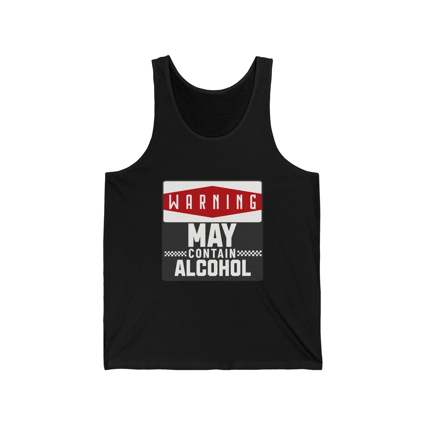 Warning: May Contain Alcohol Tank Top — Funny Bar Party Summer Beach Vest