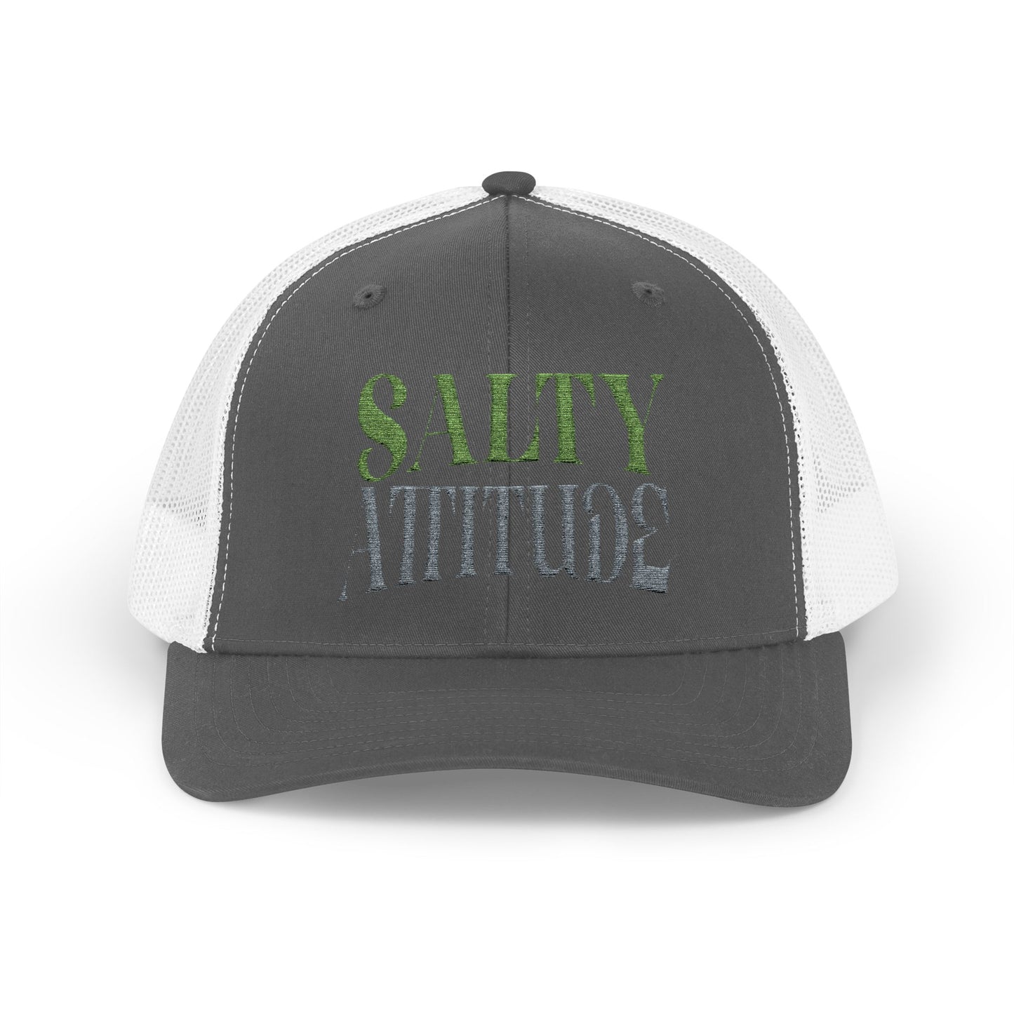 Salty Attitude Snapback Trucker Cap — Beachy, Sassy Mesh Hat for Coastal Lovers