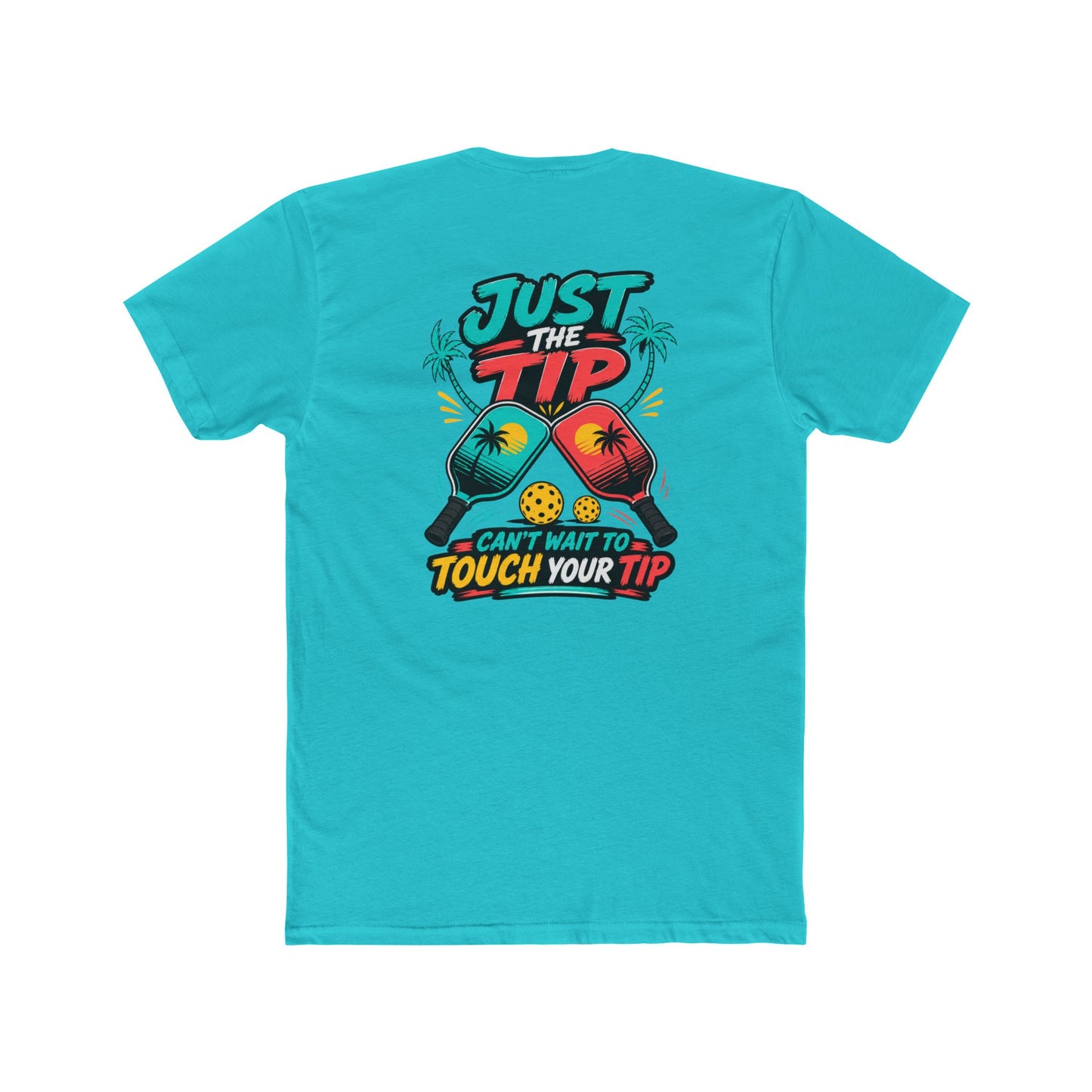 Graphic Tee — “Salty Attitude” Front & “Just the Tip” Tropical Back T-Shirt