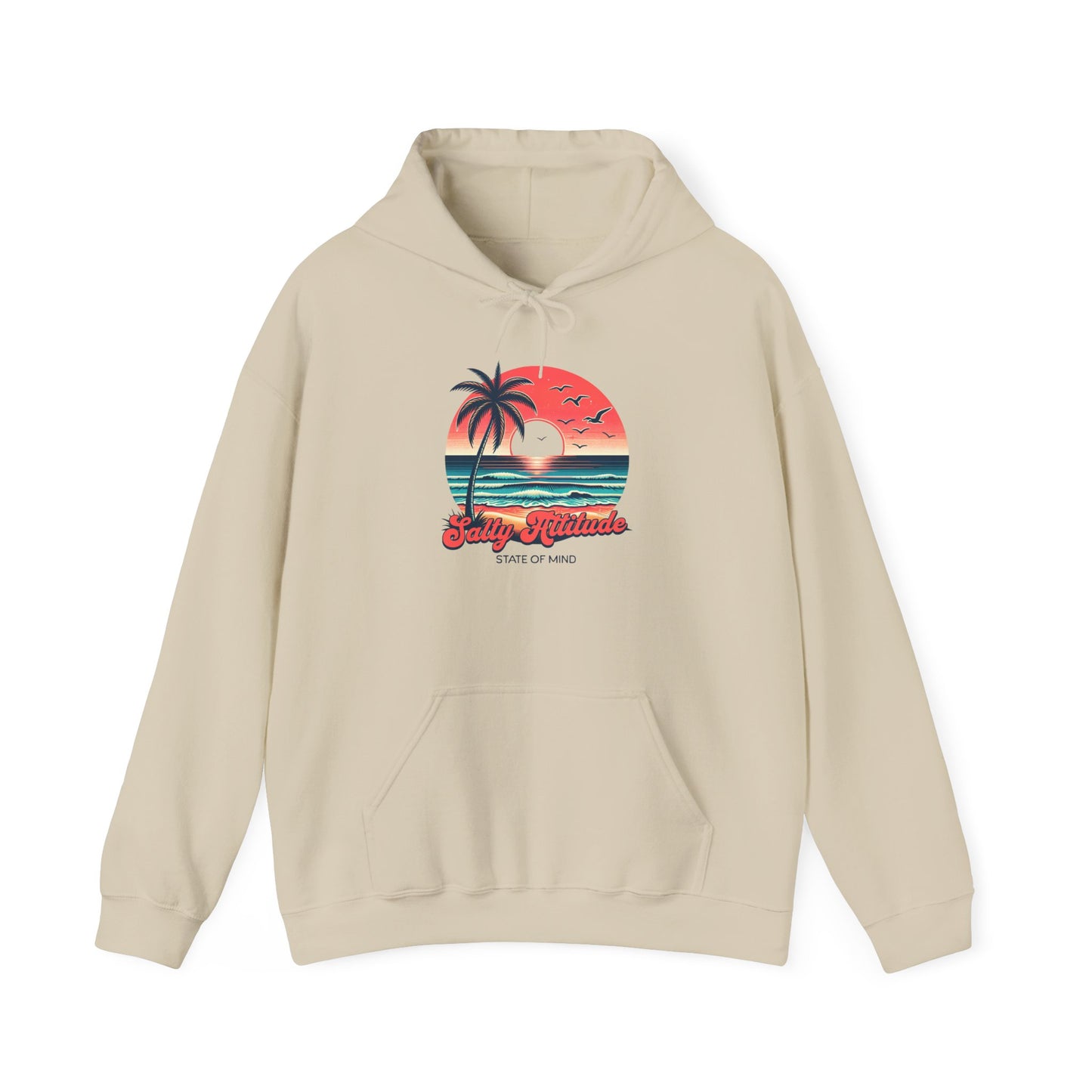 Salty Attitude Hoodie, Coastal Vibe Pullover, Beach Lover Sweatshirt,