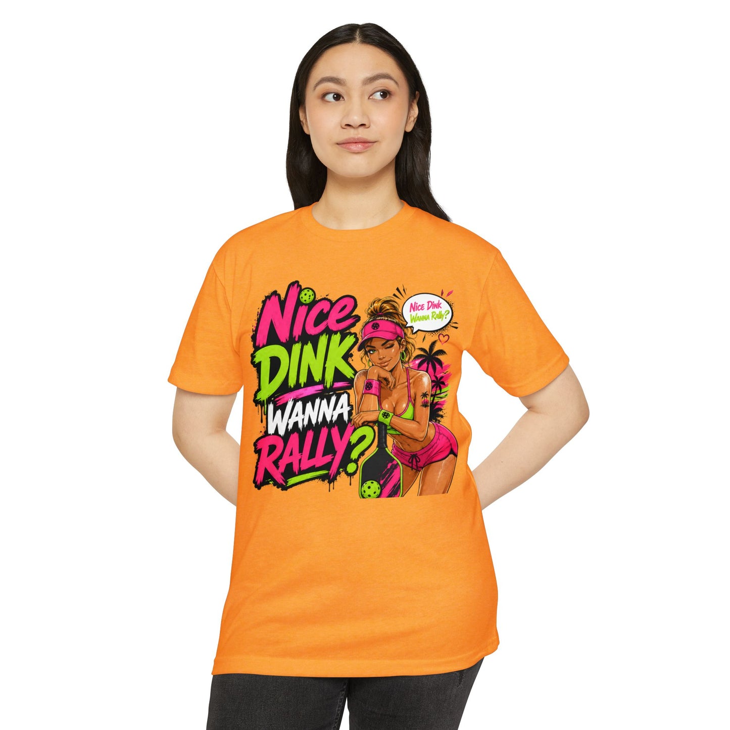 Beach Volleyball Tee — "Nice Dink Wanna Rally?" Graphic T‑Shirt (Salty Attitude)
