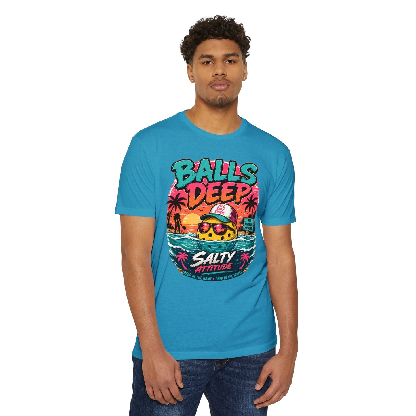 Beach  T-Shirt — "Balls Deep" Salty Attitude Summer Tee