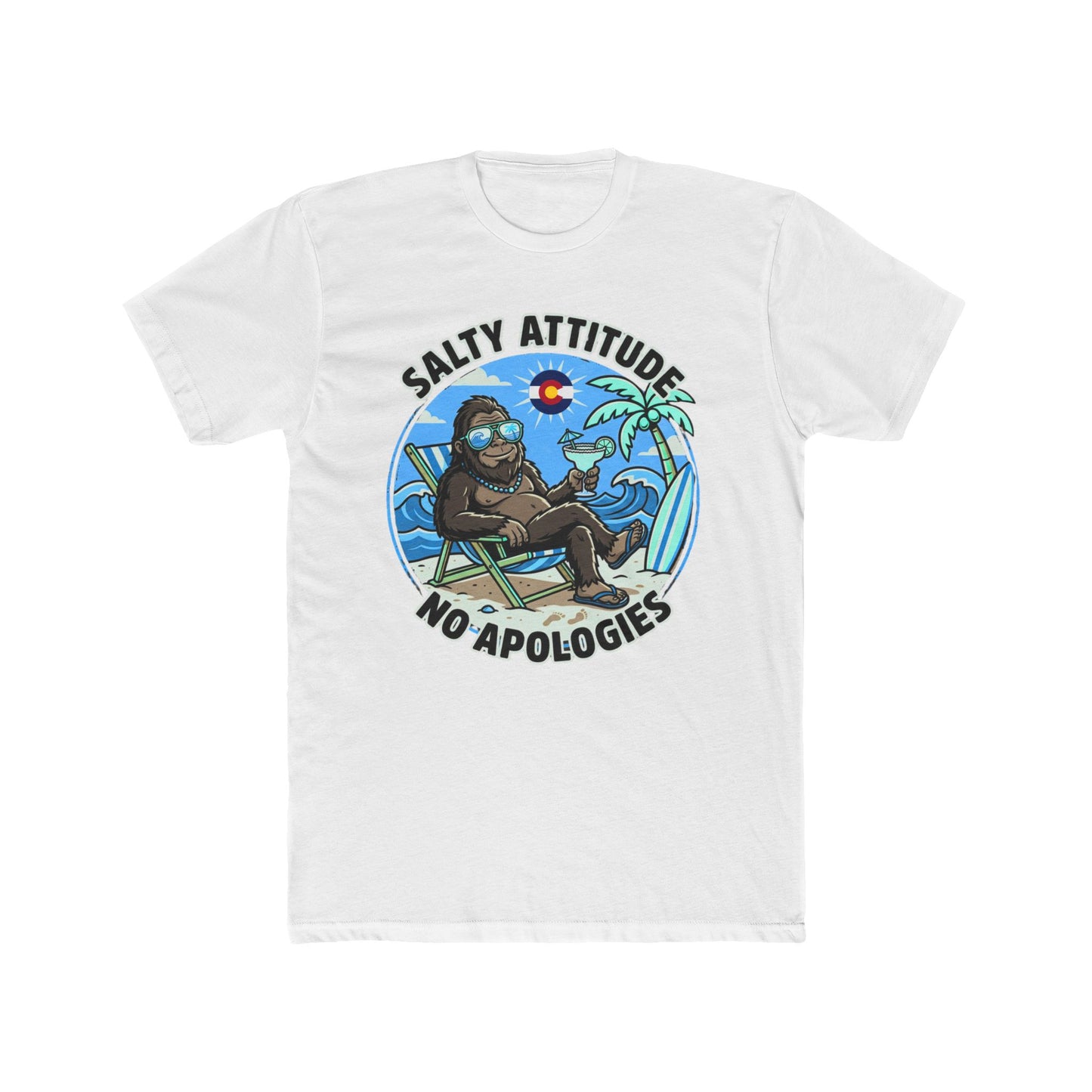 Salty Attitude T-Shirt — 'Salty Attitude No Apologies' Beach Vibes Tee