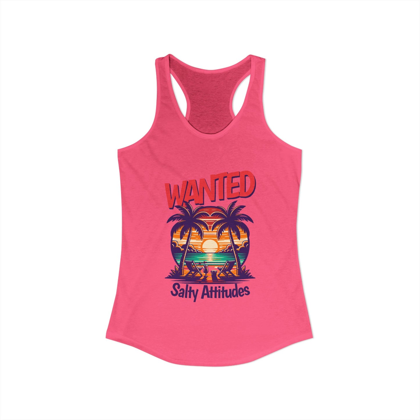 Wanted Salty Attitudes Summer Shirt, Beachwear, Women's Tropical Tank Top