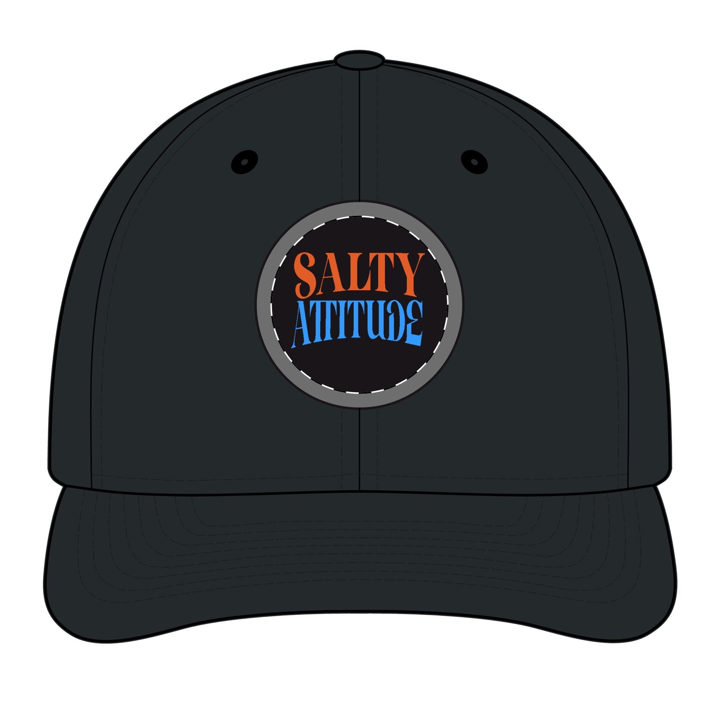 Trucker Hat - "Salty Attitude" Embroidered Patch Snapback