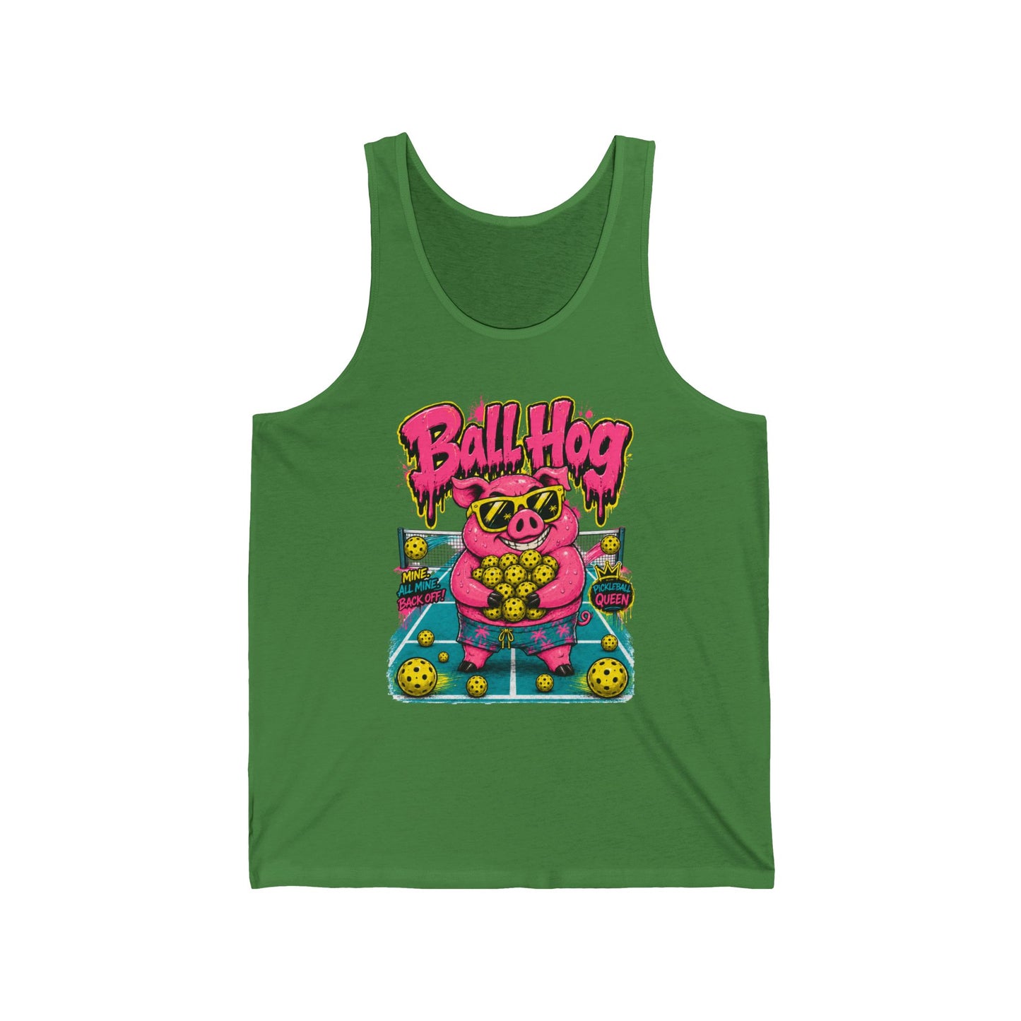 Ball Hog Pig Graphic Tank Top — Retro Arcade Sports Tee
