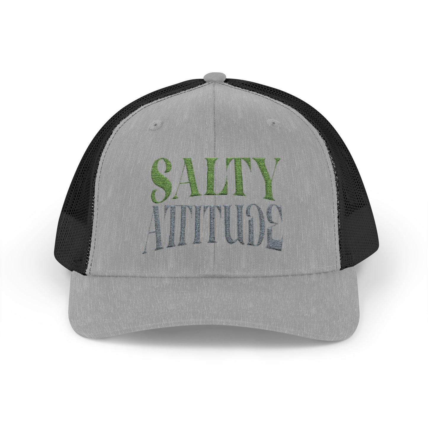 Salty Attitude Snapback Trucker Cap — Beachy, Sassy Mesh Hat for Coastal Lovers
