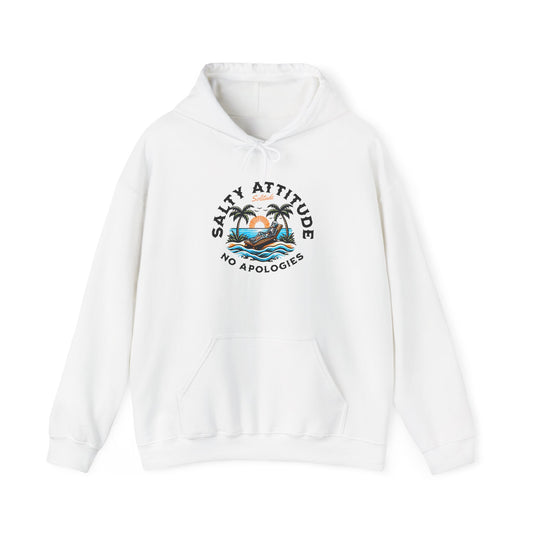 Salty Attitude Hoodie, Coastal Vibe Pullover, Beach Lover Sweatshirt,