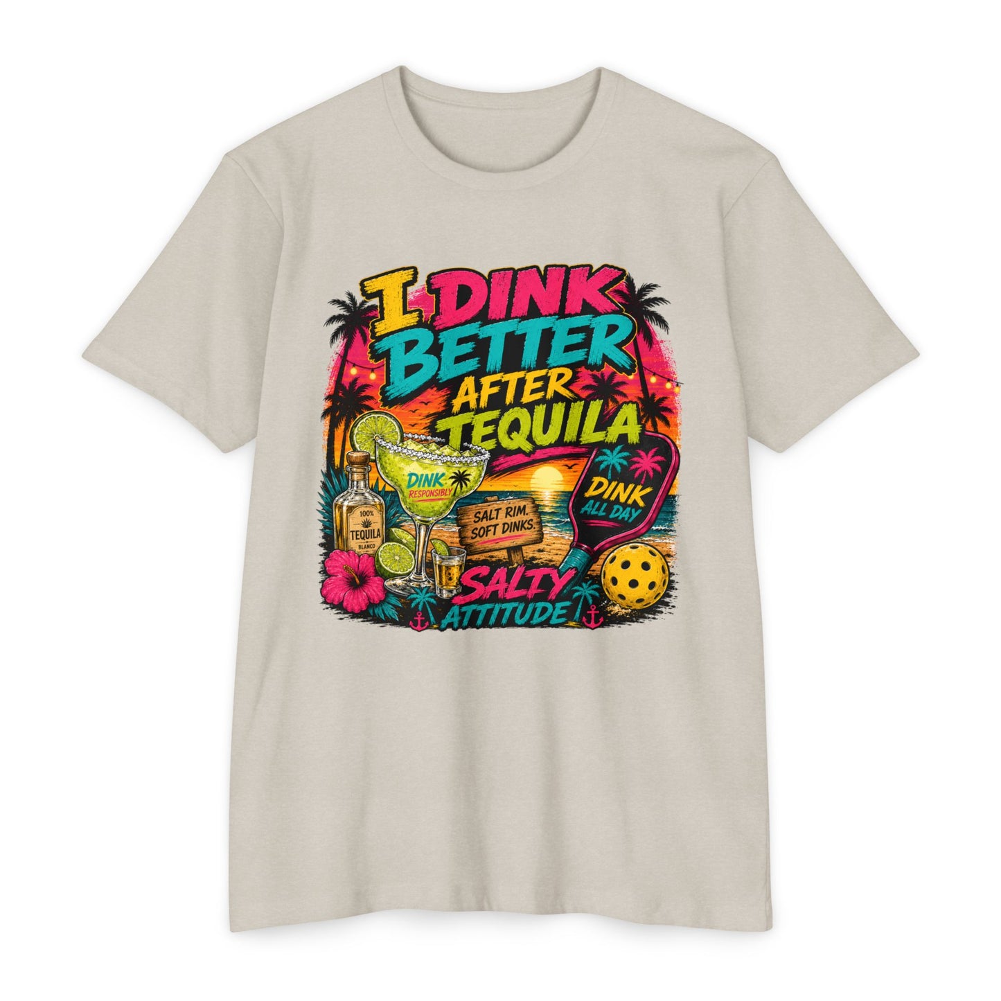 I Drink Better After Tequila T-Shirt — Salty Attitude Tropical Party Tee