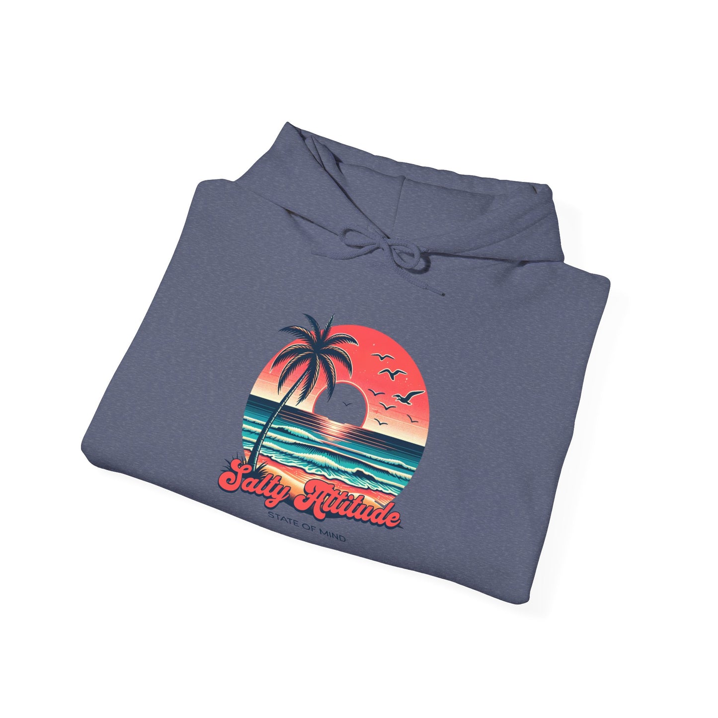 Salty Attitude Hoodie, Coastal Vibe Pullover, Beach Lover Sweatshirt,