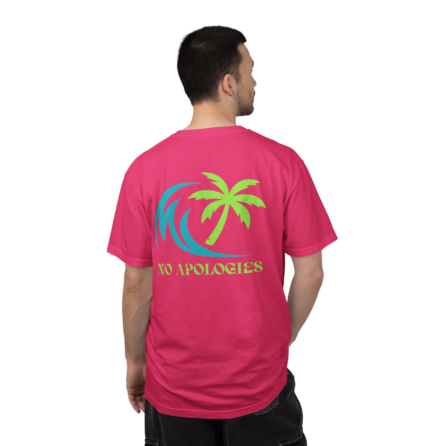 No Apologies Palm Wave T-shirt | Coastal Vibes Beach Tee