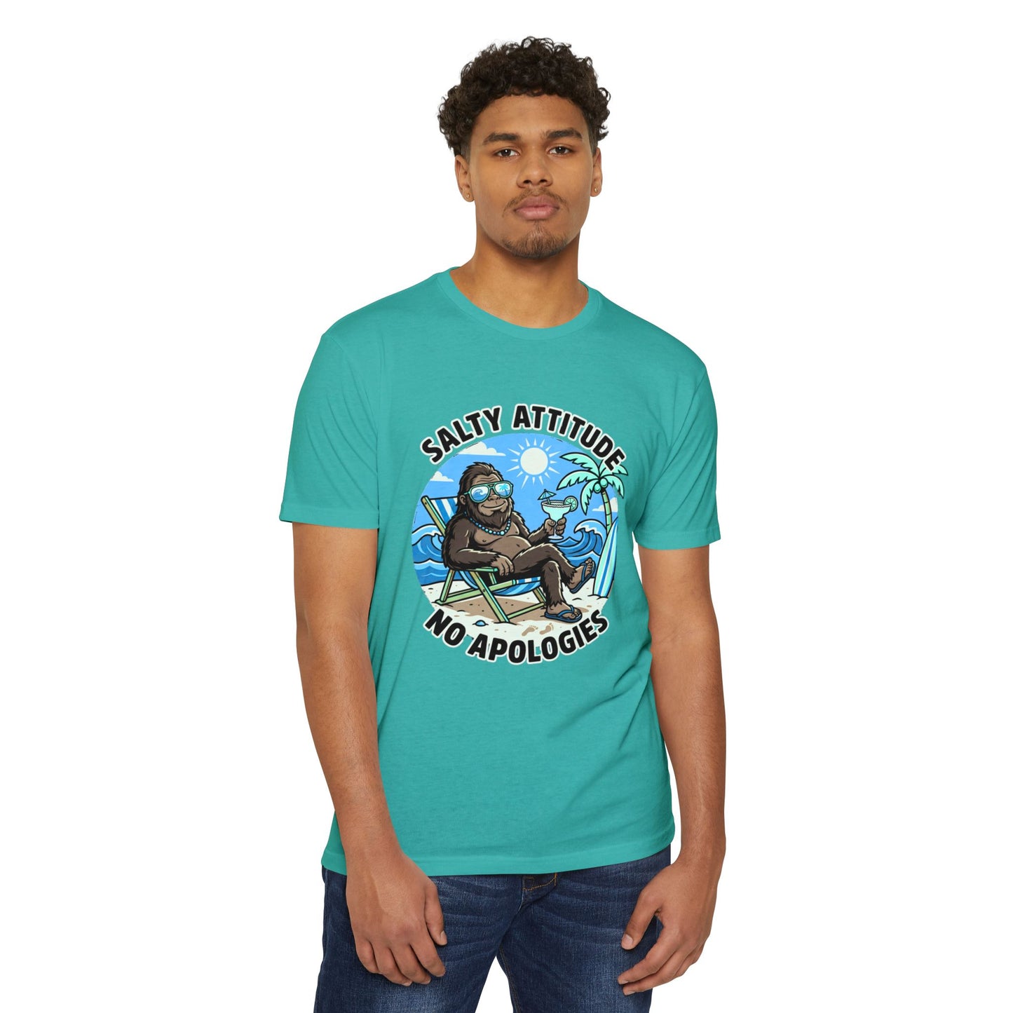 Big Foot — "Salty Attitude, No Apologies" Beach Graphic Tee