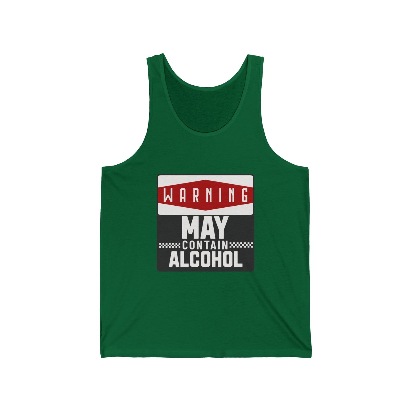 Warning: May Contain Alcohol Tank Top — Funny Bar Party Summer Beach Vest