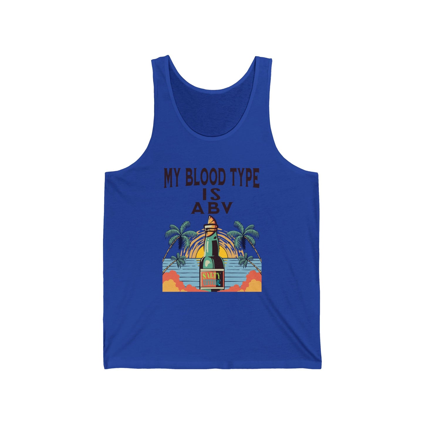 My Blood Type Is ABV Tank Top — Funny Beer Beach Graphic Tank