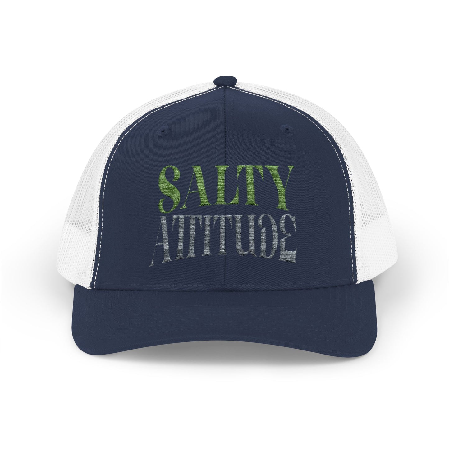Salty Attitude Snapback Trucker Cap — Beachy, Sassy Mesh Hat for Coastal Lovers