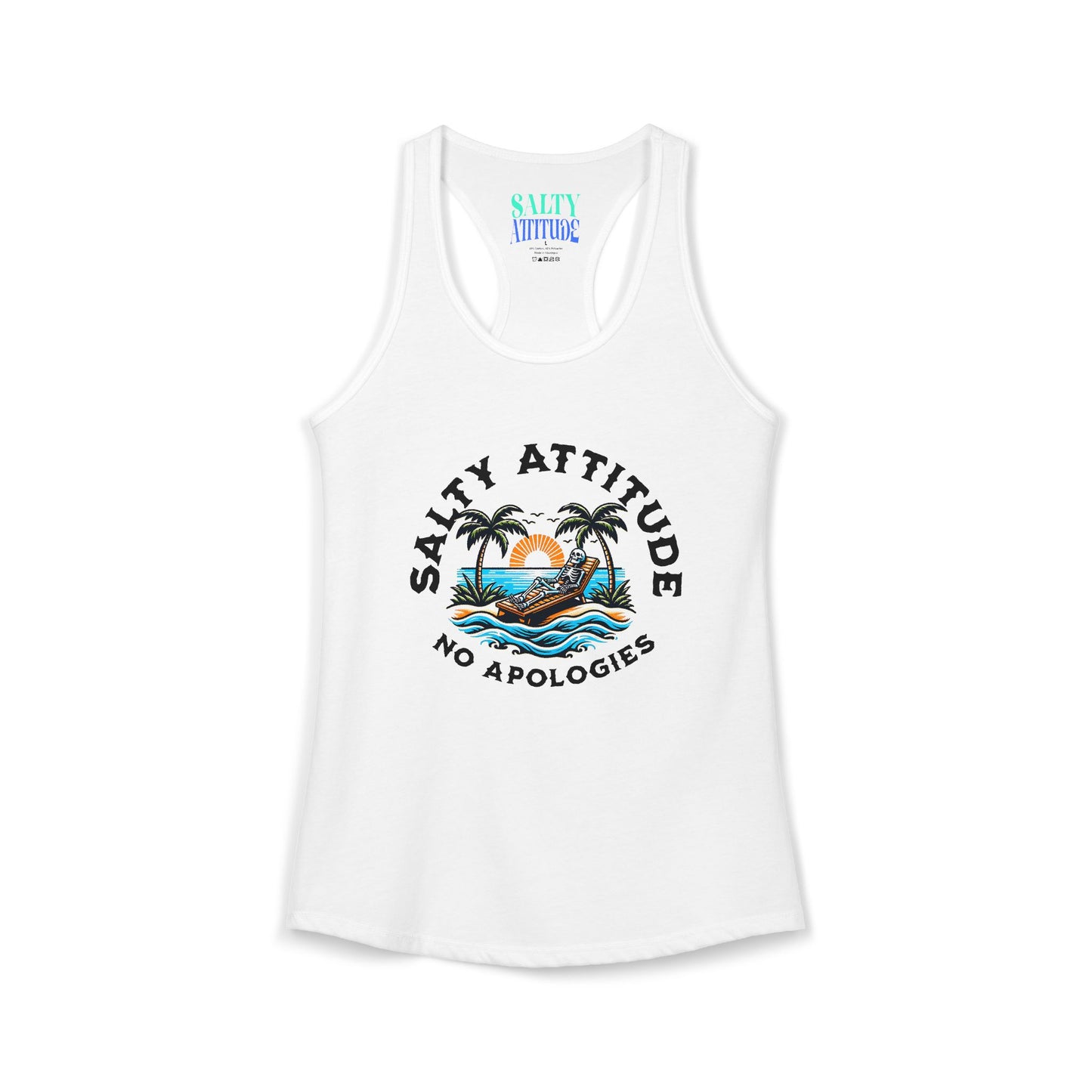 Skeleton Salty Attitude -  Women's Ideal Racerback Tank