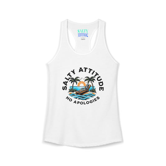 Skeleton Salty Attitude -  Women's Ideal Racerback Tank