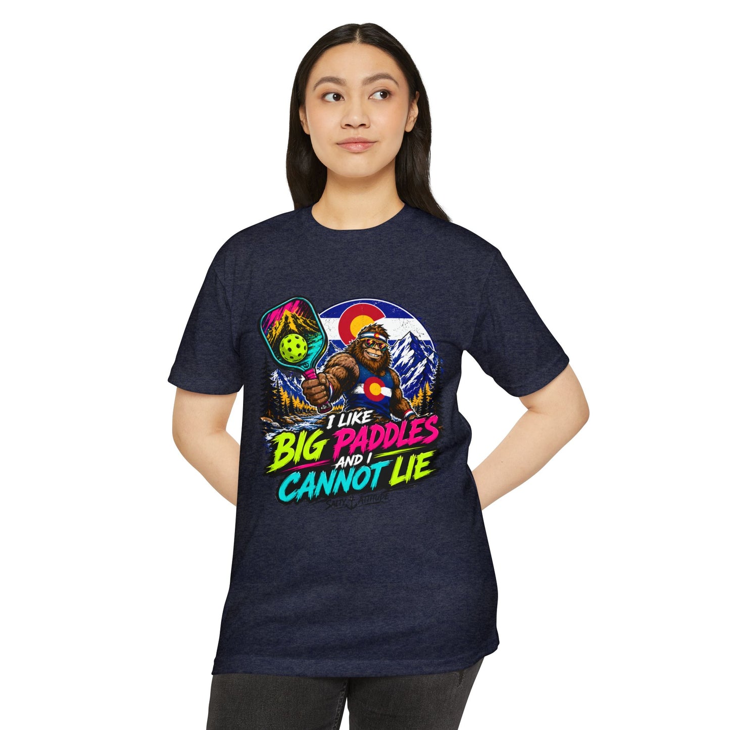 Pickleball T-Shirt — "I Like Big Paddles and I Cannot Lie" Retro Graphic