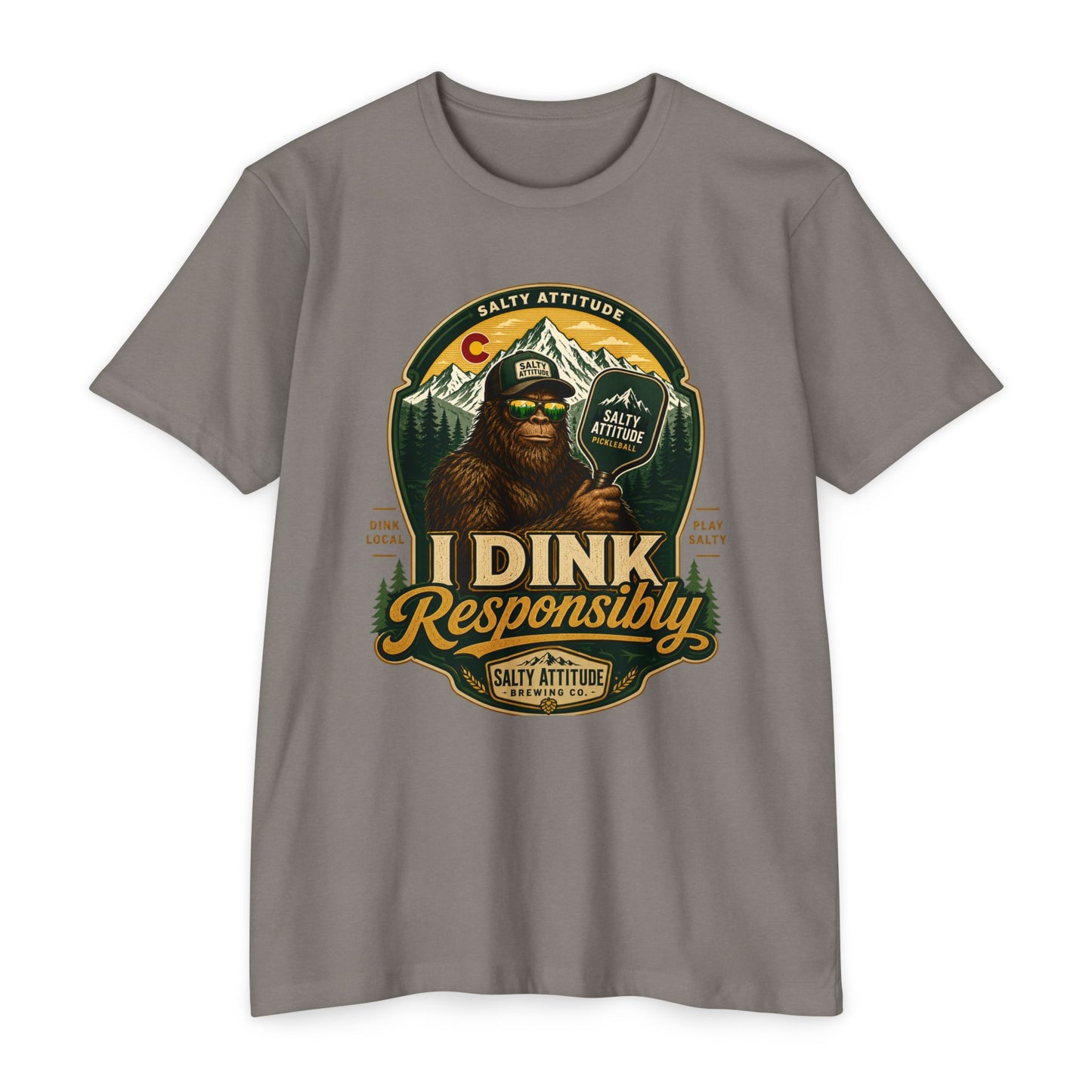 I Dink Responsibly T-Shirt — Funny Salty Attitude Pickleball Graphic Tee