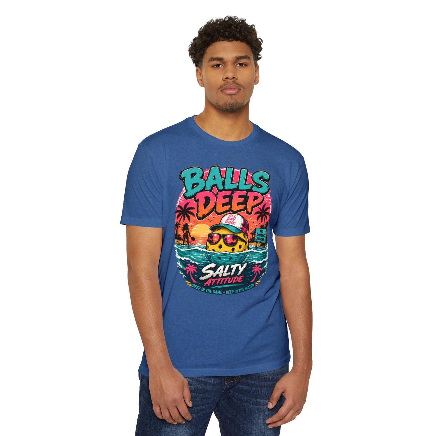 Beach  T-Shirt — "Balls Deep" Salty Attitude Summer Tee