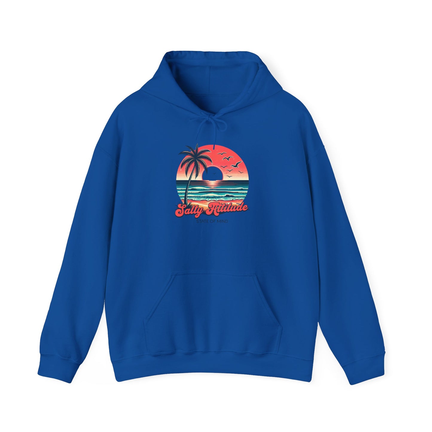 Salty Attitude Hoodie, Coastal Vibe Pullover, Beach Lover Sweatshirt,