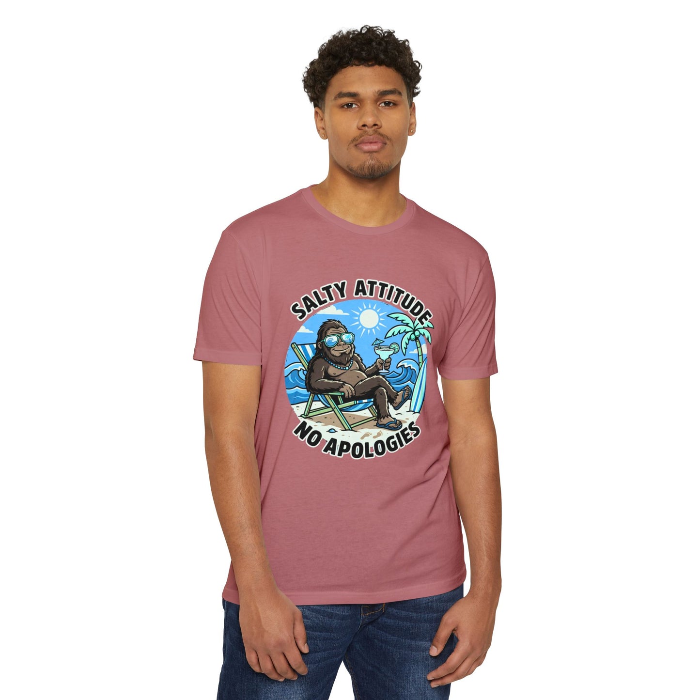 Big Foot — "Salty Attitude, No Apologies" Beach Graphic Tee