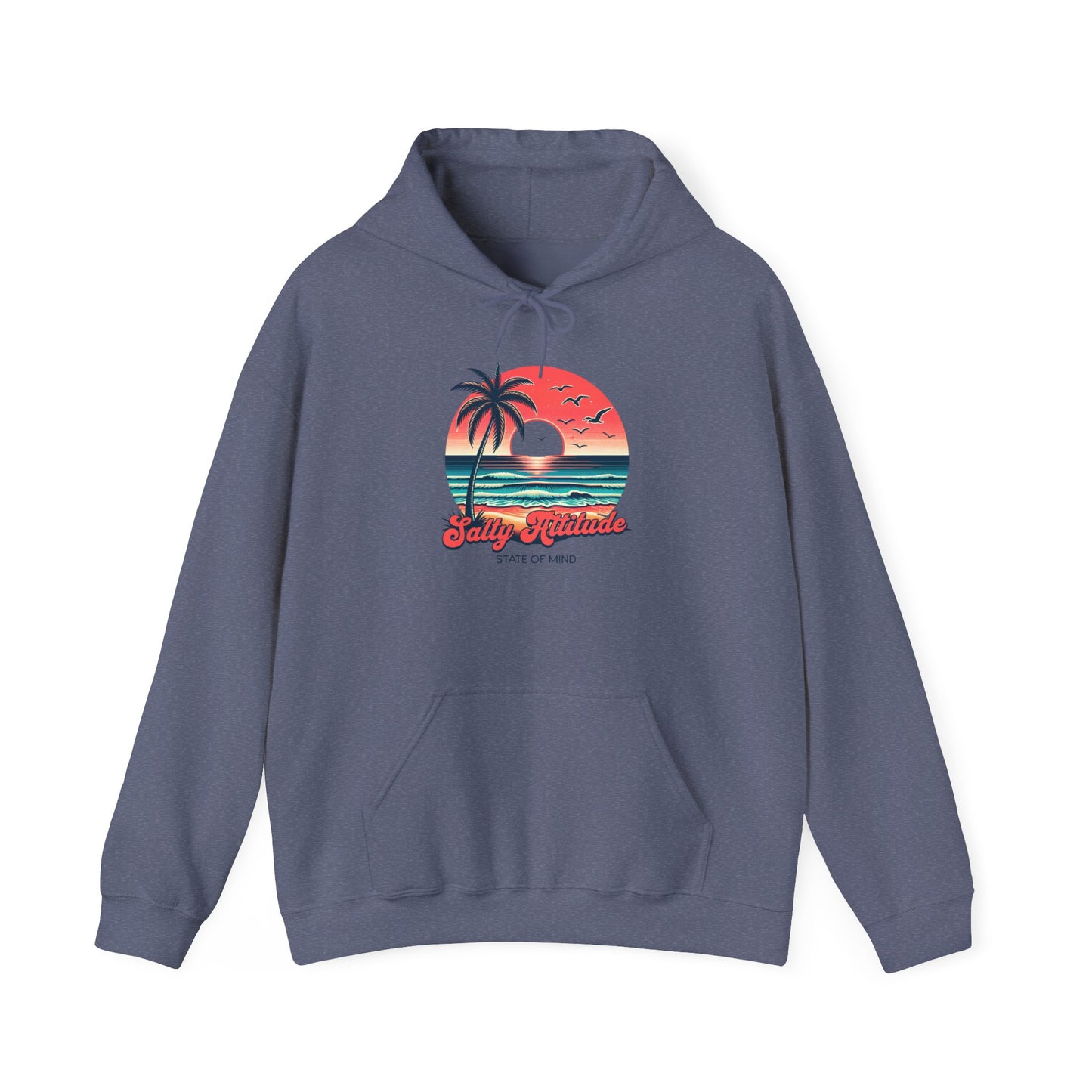 Salty Attitude Hoodie, Coastal Vibe Pullover, Beach Lover Sweatshirt,