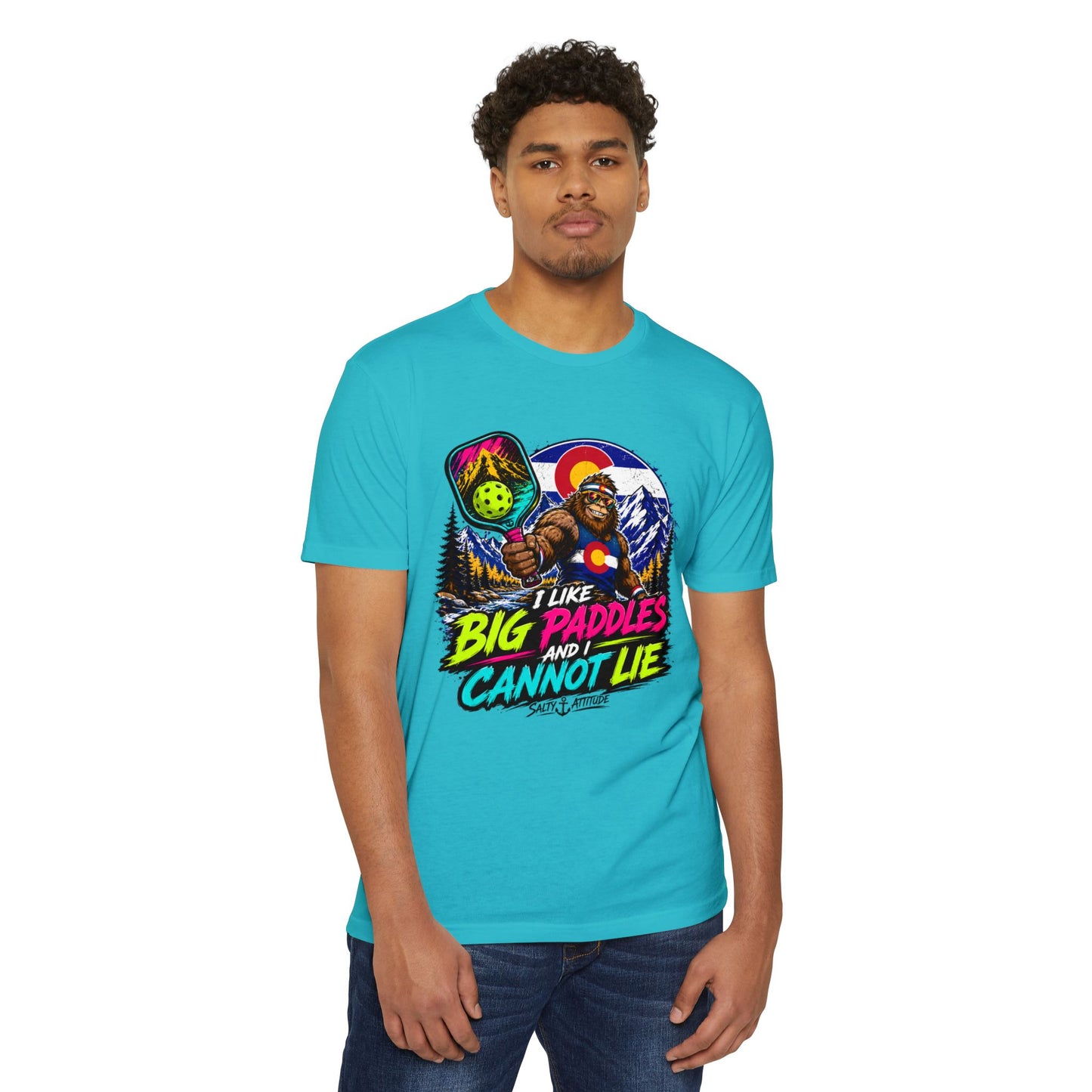 Pickleball T-Shirt — "I Like Big Paddles and I Cannot Lie" Retro Graphic