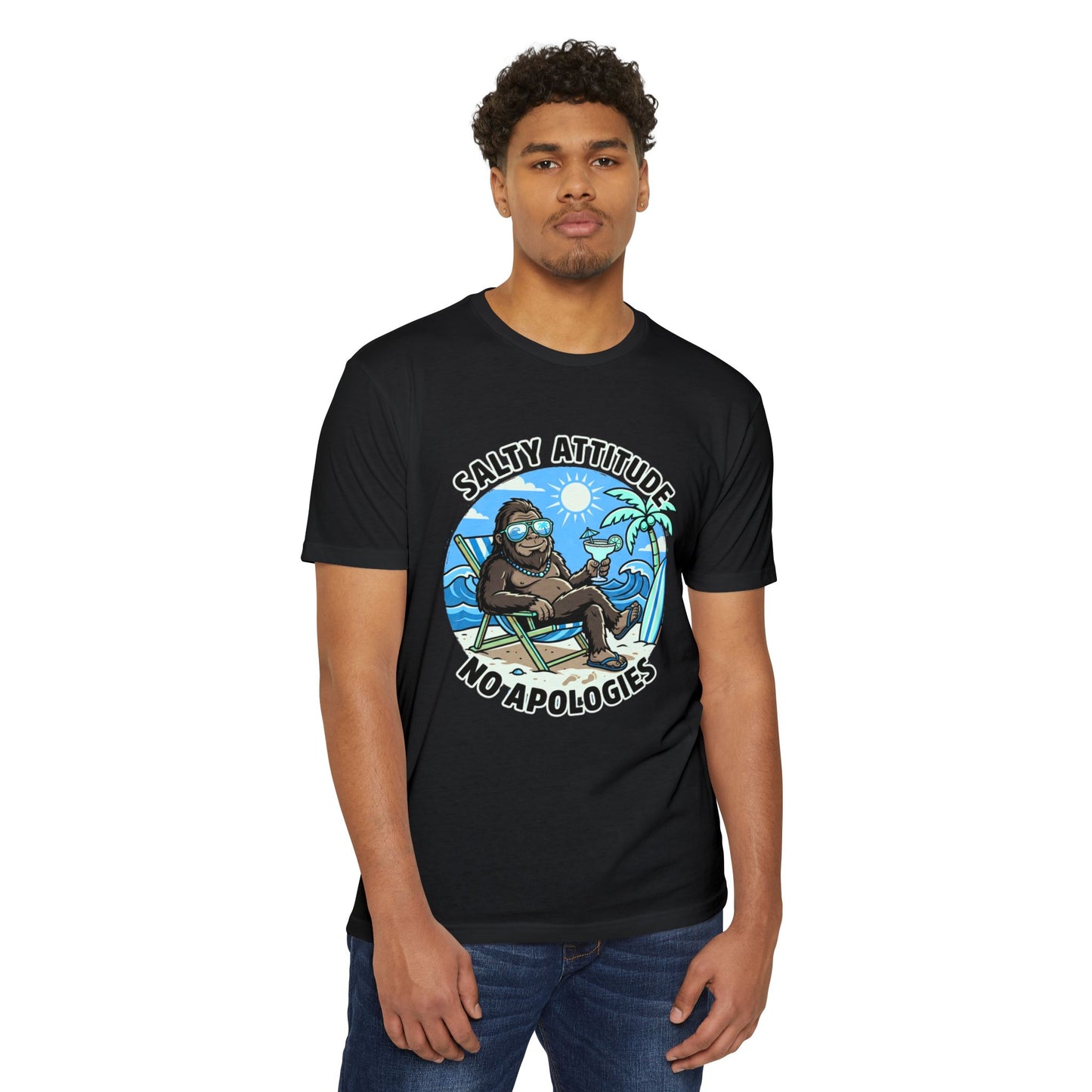 Big Foot — "Salty Attitude, No Apologies" Beach Graphic Tee