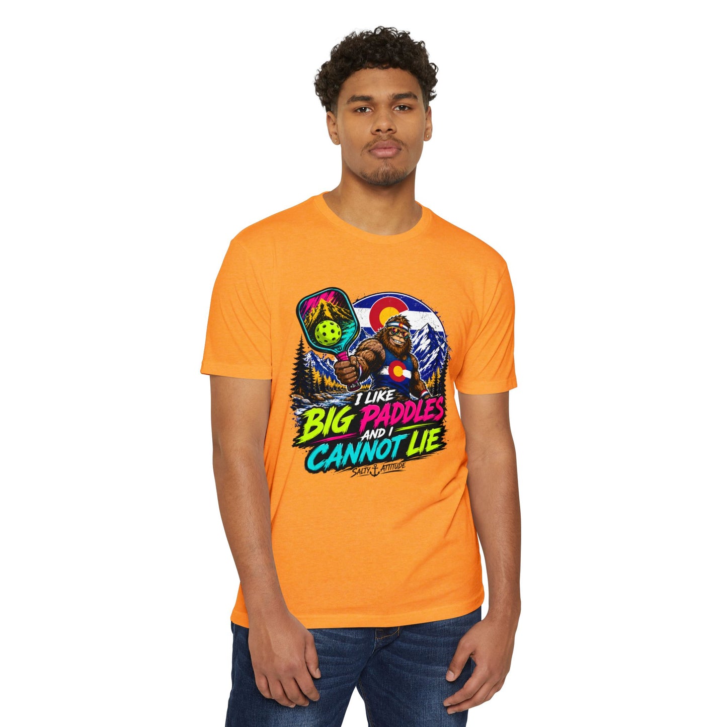 Pickleball T-Shirt — "I Like Big Paddles and I Cannot Lie" Retro Graphic