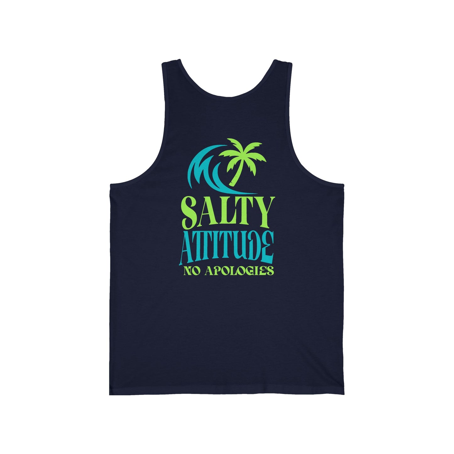 Tropical Vibes Tank, Beach Party Wear, No Apologies Top, Salty Attitude Shirt