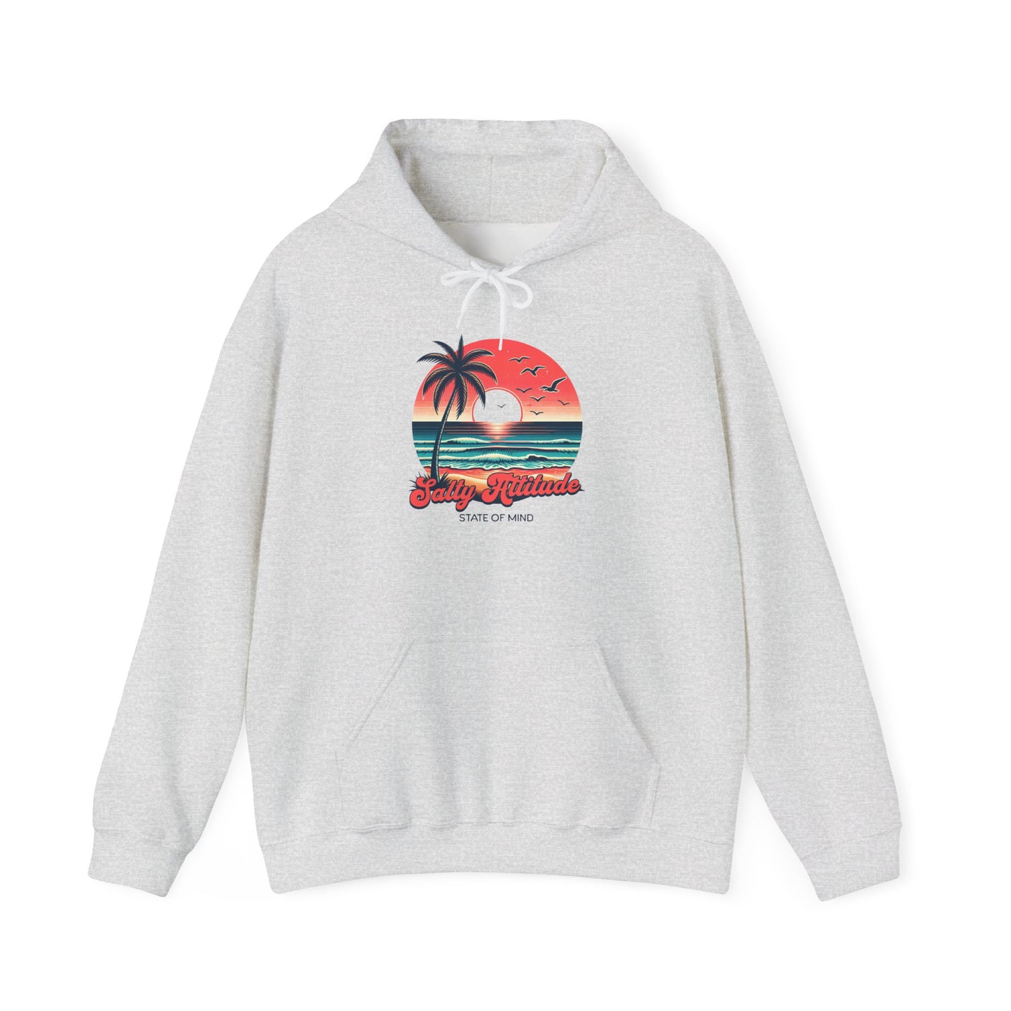 Salty Attitude Hoodie, Coastal Vibe Pullover, Beach Lover Sweatshirt,