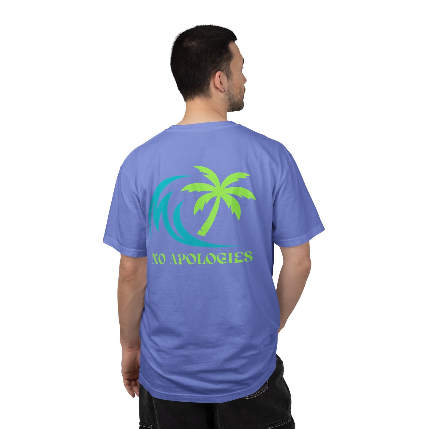 No Apologies Palm Wave T-shirt | Coastal Vibes Beach Tee