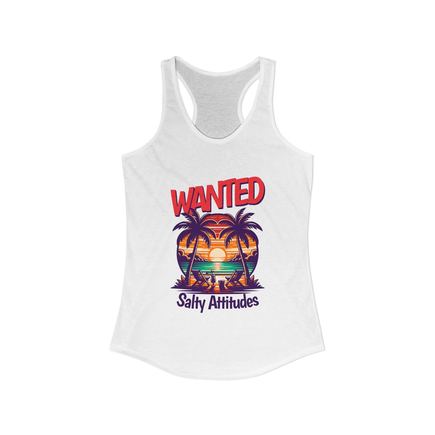 Wanted Salty Attitudes Summer Shirt, Beachwear, Women's Tropical Tank Top