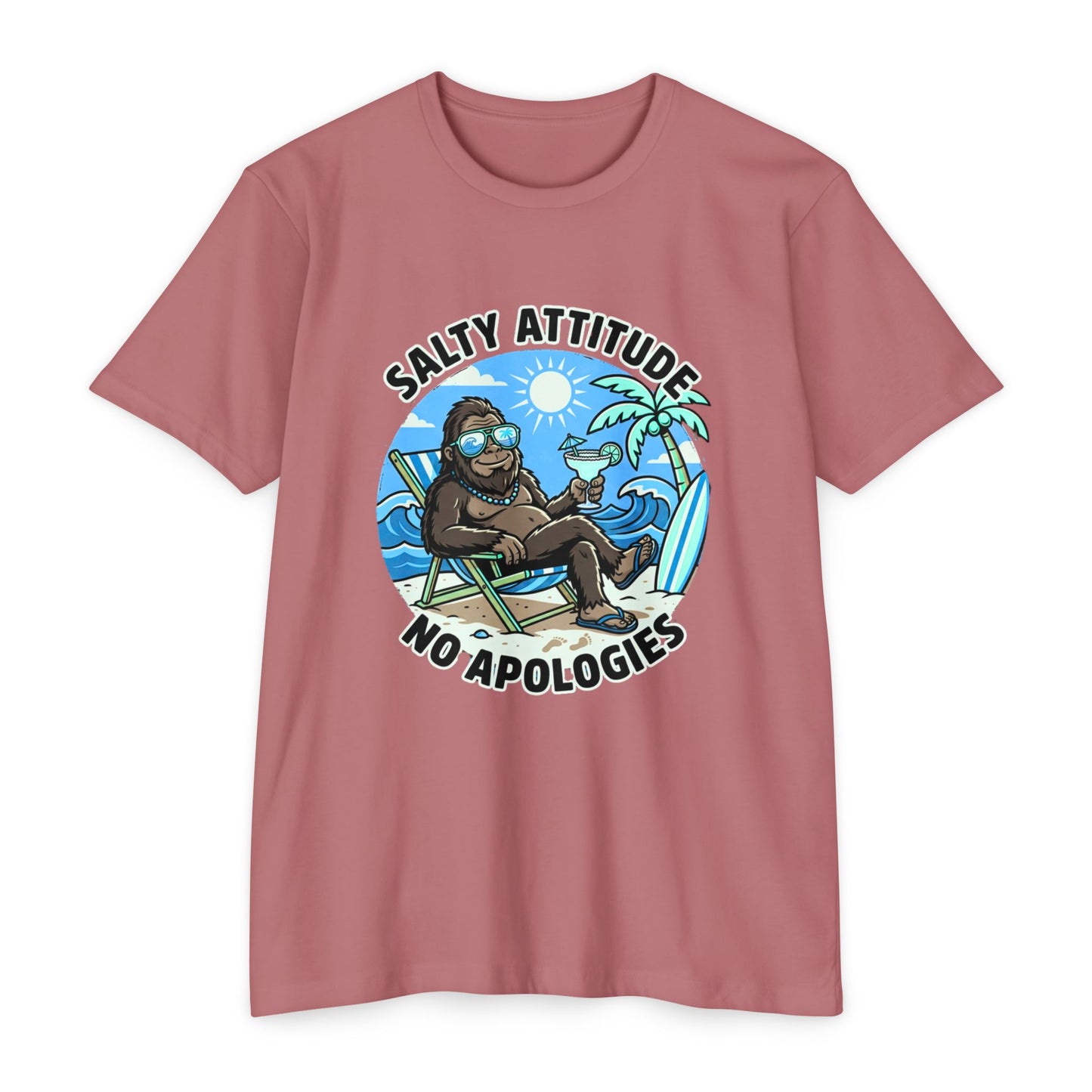 Big Foot — "Salty Attitude, No Apologies" Beach Graphic Tee