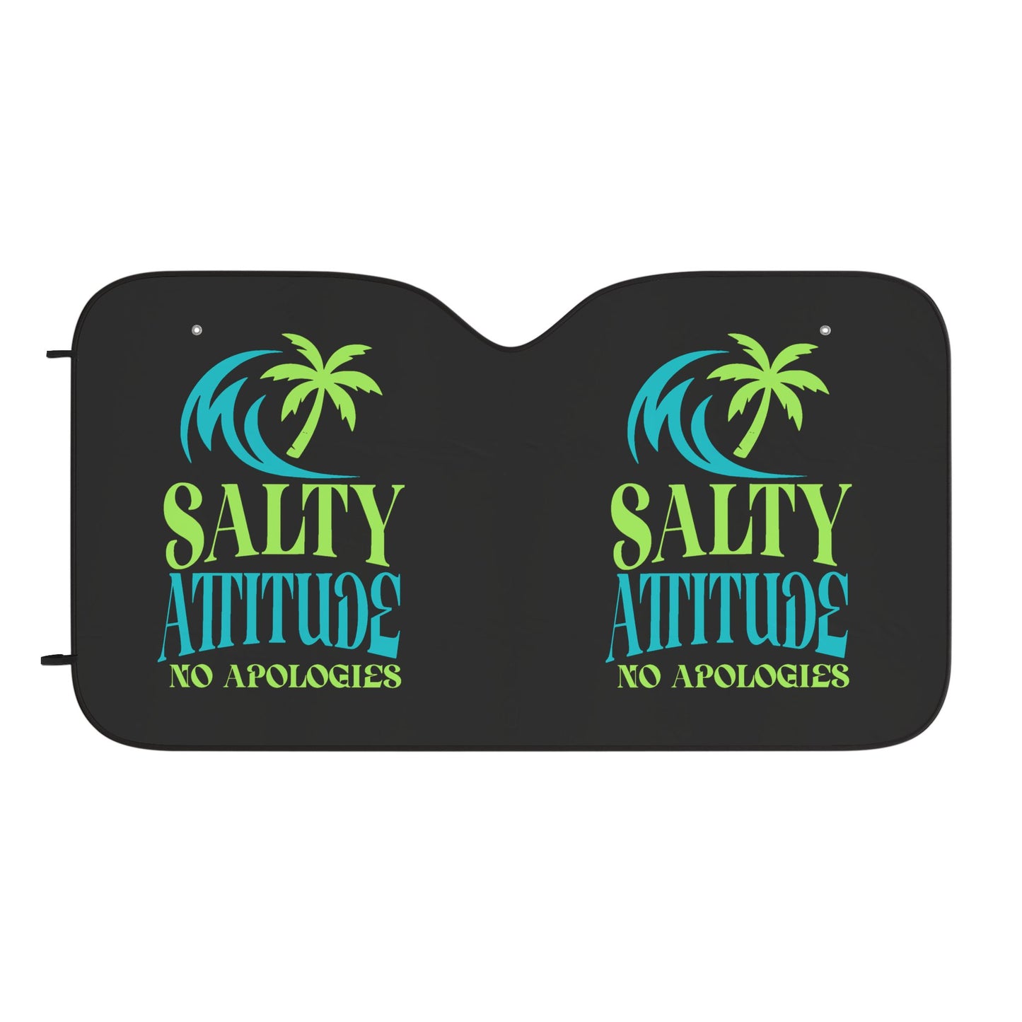 Salty Attitude Car Sun Shades | UV Protection, Beach Theme, Auto Accessory,