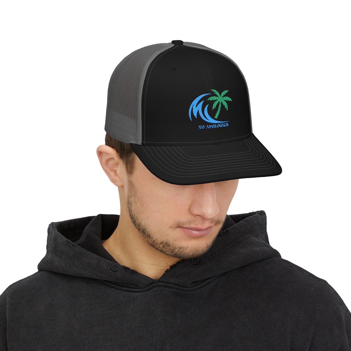 Palm Tree Wave No Apologies - Snapback Cap | Trucker Mesh Hat