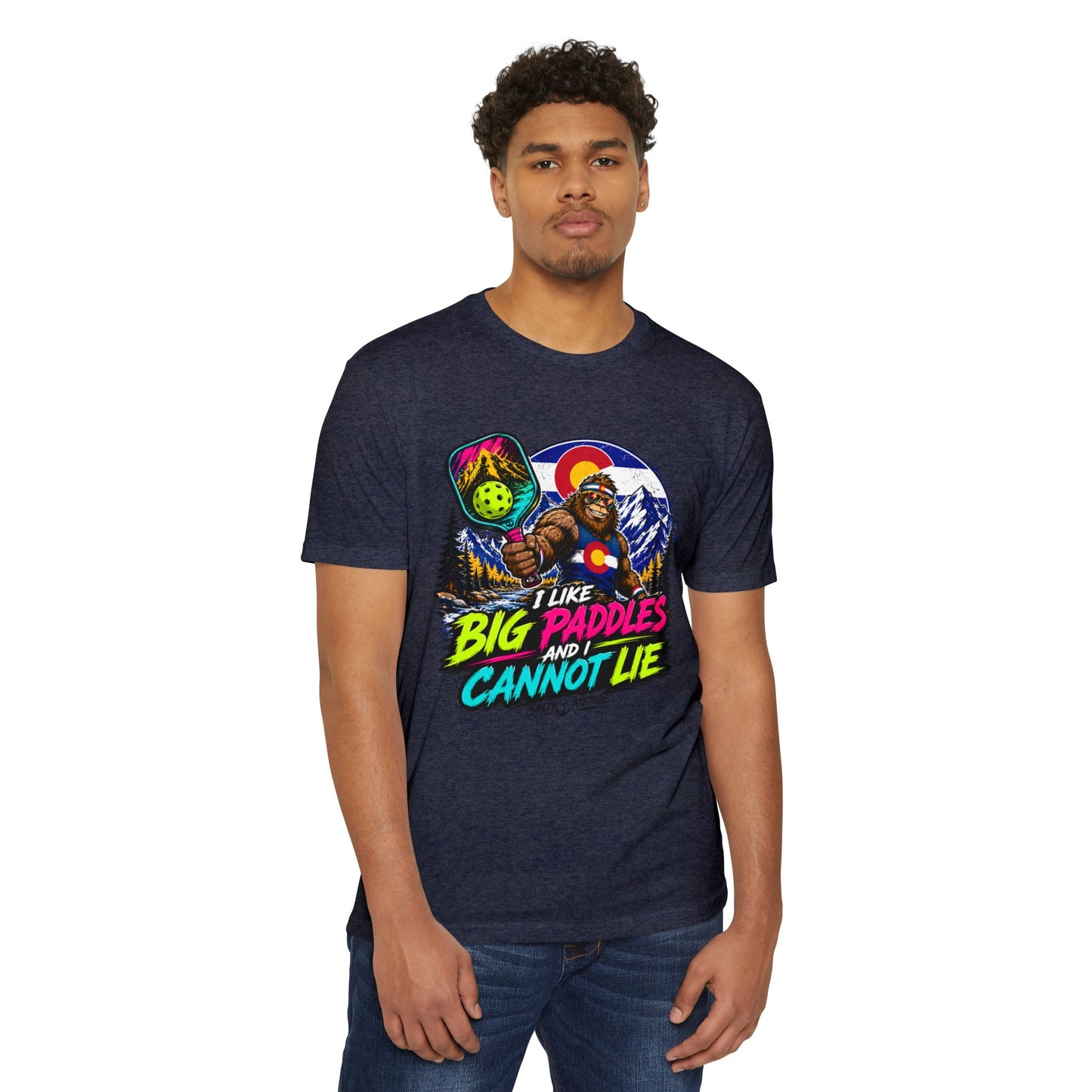 Pickleball T-Shirt — "I Like Big Paddles and I Cannot Lie" Retro Graphic