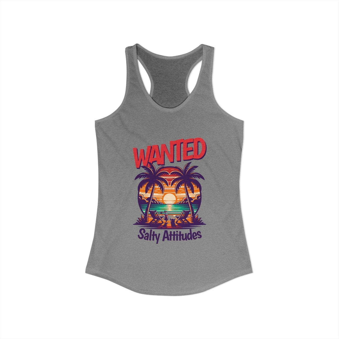 Wanted Salty Attitudes Summer Shirt, Beachwear, Women's Tropical Tank Top