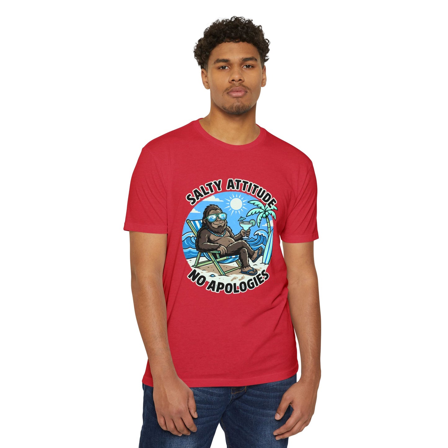 Big Foot — "Salty Attitude, No Apologies" Beach Graphic Tee