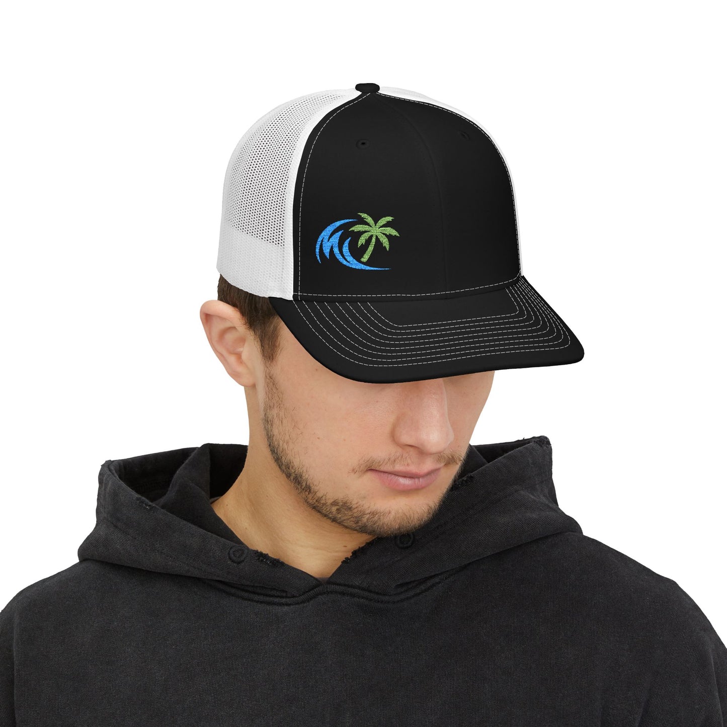 Beach Vibes Embroidered Snapback Cap - Hat for Summer, Outdoor Adventures